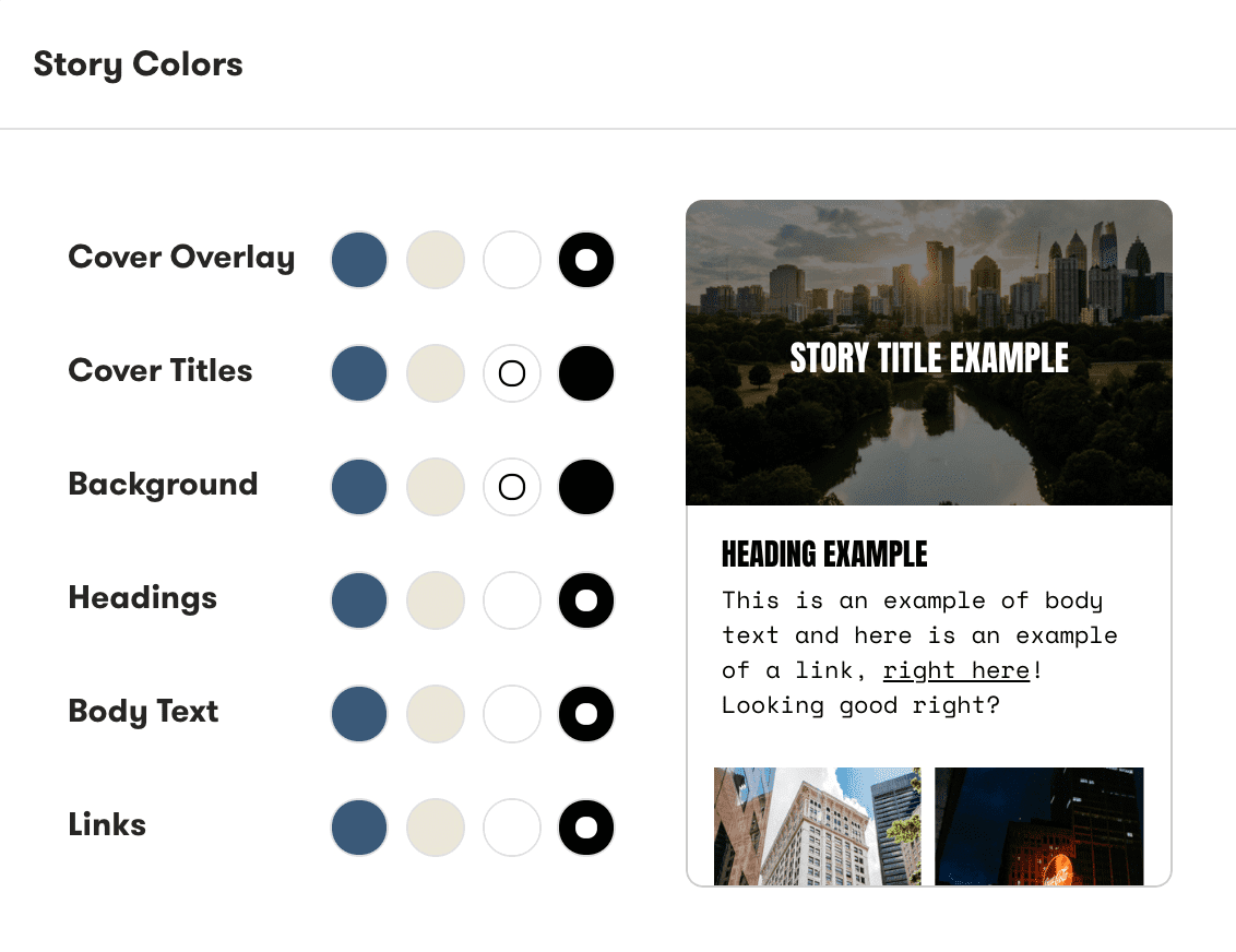Use your colors in stories